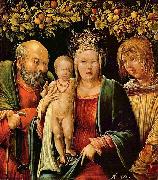 Albrecht Altdorfer Heilige Familie mit einem Engel Germany oil painting artist